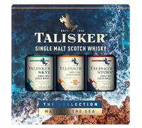 Talisker Single Malt Scotch Whisky | 45.8% vol | 3 x 5cl | Gift Pack | 3 Distinct Scottish Whisky Impressions | Peated | Smoky Flavour | Single Malt Whisky Made by the Sea