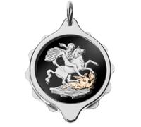 Chrome Plated SOS Talisman Pendant - St George