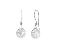 TALISMAN JEWELERY 925 Sterling Silver Earrings with Hook Closure - Way of St James Shell, Camino de Santiago (13 mm piece + 17 mm closure)
