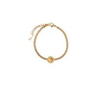 TALISMAN JEWELLERY 18k Gold Plated Bracelet with Chain - Moor's Head, Corsica Island (12 MM piece / 15 CM chain + 4 CM extension)