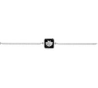 TALISMAN JEWELLERY 925 Sterling Silver and Black Enamel with Double Chain - Way of St James Shell, Camino de Santiago (10 MM piece / 15 CM chain + 4 CM extension)