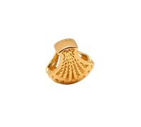 TALISMAN JEWELLERY Charm Filigrane 18K Gold-Plated (3 microns) for snake chain bracelet - The Way of St James Shell, Camino de Santiago (12 mm x 11 mm) (Bracelet not included)