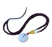 Talisman necklace, Feng Shui Garnet Wealth Necklace Authentic Jade Pendant Chakra Crystal Lucky