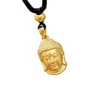 Talisman necklace, Feng Shui Necklace Vietnam Sand Gold Necklace Ancient Buddha Pendant Adjustable