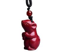 Talisman necklace, Feng Shui Pendant,Feng Shui Cinnabar Wealth Necklace Authentic Jade Pendant Chakra Crystal Lucky Wealth Ward Off Evil Spirits Sweater Chain Inspirational Gift for Women Men,Mace Pen