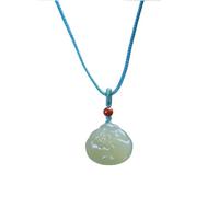 Talisman necklace, Feng Shui Pendant,Feng Shui Natural Hetian Jade Necklace Lucky Laughing Buddha Pendant South Red Agate Wealth Necklace Good Luck for Men Women Prosperity Attract Money Amulet Pendan