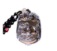 Talisman necklace, Feng Shui Pendant,Feng Shui Wealth White Crystal Pendant Necklace Authentic Zodiac Chakra Crystal Amulet Lucky Wealth Ward Off Evil Spirits Necklace Inspirational Gift for Women Men