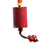 Talisman necklace, Feng Shui Pendant,Natural Purple Gold Cinnabar Crystal Women Necklace Feng Shui Lucky Heart Sutra Bucket Beads Wealth Necklace Ward Off Evil Spirits Talisman Prosperity Good Luck,Bi