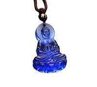 Talisman necklace, Glass Buddha Pendant Guanyin Buddha Pendant Feng Shui Lucky