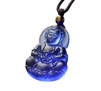 Talisman necklace, Glass Buddha Pendant Guanyin Buddha Pendant Feng Shui Lucky
