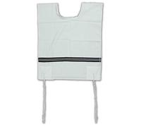 TALITANIA CHABAD Wool Tzitzis - Tallit Katan Chabad Kesher Handmade Tied, White With Black Stripes, mens size 28" (israeli size 8)