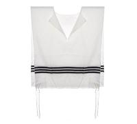 Talitania tzitzis 100% Wool tallit katan tzitzit kesher Askenazi Avodas Yad (20" Wide)
