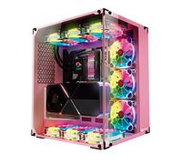 TALIUS Gaming PC Gamer Case ARGB Fans, Tempered Crital ATX Tower Game PC (Chronos Orchid)