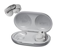 TALIX Ultra-Light Clip-On Wireless Earbuds, 4-Mic Clear Calls, 28H Battery, Fast Charge, Bluetooth 5.3, IPX4 Waterproof, Silicone Earhook, G1, Grey