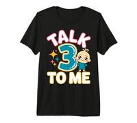 Talk 3 to Me Funny Three Years Old Birthday Premium T-Shirt