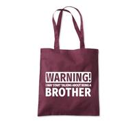 Talk about Being a Brother Tote Shopping Bag 10 Litres Capacity 42 x 38cm