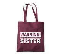 Talk about Being a Sister Tote Shopping Bag 10 Litres Capacity 42 x 38cm