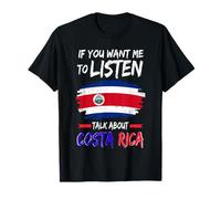 Talk About Costa Rica Flag Design Vacation Travel Costa Rica T-Shirt