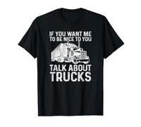 Talk About Trucks Trucker Funny Truck Driver Value Graphic T-Shirt