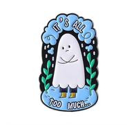 Talk About Your Feelings Cute Brooch, White Ghost Badge Brooch For Backpacks, Funny Gift For Anxious Friend Coworker, Emotional Ghost Brooches, Be Kind, Gentle Reminder Accessories (style3)