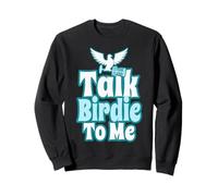 Talk Birdie To Me Disc Golf Frolf Retro Vintage Dove Basket Sweatshirt