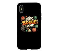 Talk Bocce To Me Italian Retro Bocce Ball Player Team Case for iPhone X/XS