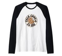 Talk Cookie to Me Funny Baking Retro Chocolate Chip Raglan Baseball Tee