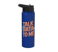Talk Data to Me Funny Network Engineer Internet Helpdesk Stainless Steel Insulated Water Bottle