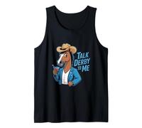 Talk Derby to Me Funny Horse Cocktail Saying Tank Top
