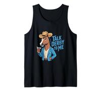 Talk Derby to Me Funny Horse Cocktail Saying Tank Top