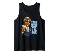 Talk Derby to Me Funny Horse Racing Party Equestrian Humor Tank Top