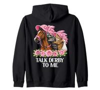 Talk Derby To Me Horse Funny Racing Horse Zip Hoodie