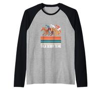 Talk derby to me Horse Racing Equestrian Love Raglan Baseball Tee