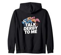 Talk derby to me Horse Racing Equestrian Love Zip Hoodie
