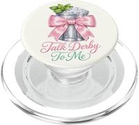 Talk Derby To Me Pink Bow Mint Julep Coquette Horse Racing PopSockets PopGrip for MagSafe