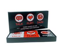 Talk Flirt Dare Couples Card Game - Romantic Date Night Conversation Starters, Fun Relationship & Party Game for Couples, Anniversary & Valentine’s Gift