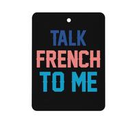 Talk French To Me Cute Car Air Fresheners Long Lasting Scent Car Mirror Hanging Scented Cards Tablets Square
