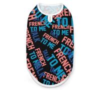 Talk French To Me Cute Dog Shirt Sleeveless Soft Breathable Pet Apparel Tank Top Summer Cool S