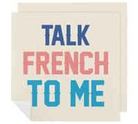 Talk French To Me Printed Cloth Napkins Washable Reusable Table Decorative Napkin for Parties Weddings 2 PCS