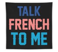 Talk French To Me Printed Tapestry for Bedroom Colorful Vertical Tapestries Wall Hanging Living Room Decor