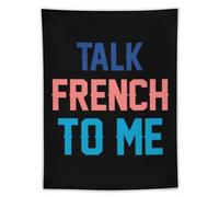 Talk French To Me Printed Tapestry for Bedroom Colorful Vertical Tapestries Wall Hanging Living Room Decor