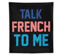Talk French To Me Printed Tapestry for Bedroom Colorful Vertical Tapestries Wall Hanging Living Room Decor