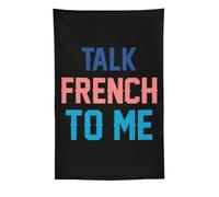 Talk French To Me Printed Tapestry for Bedroom Colorful Vertical Tapestries Wall Hanging Living Room Decor