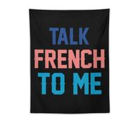 Talk French To Me Printed Tapestry for Bedroom Colorful Vertical Tapestries Wall Hanging Living Room Decor