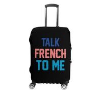 Talk French to Me Trendy Suitcase Covers Unisex Luggage Cover Protector Fit 19 to 32 Inch Travel Lover L