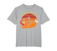 Talk Gravy to Me Funny Thanksgiving Pun Turkey Roast Dinner T-Shirt, Men's Big and Tall, Heather Grey, 2X Tall