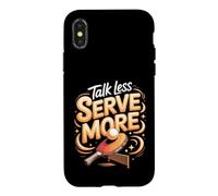Talk Less Serve More Ping Pong Table Tennis Paddle Case for iPhone X/XS
