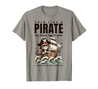 Talk Like a Pirate Day or Walk The Plank Funny Cat Quote T-Shirt