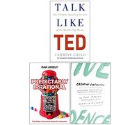 Talk Like TED, Predictably Irrational, Creative Confidence 3 Books Collection Set