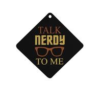 Talk Nerdy To Me Car Air Freshener Decorative Hanging Aromatherapy Tablets for Car Trucks Rhombus